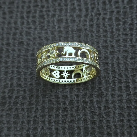 Neo Relique Gold💛 Double✌️ Band Ring💍 with Symbols - NIB - Picture 13 of 16